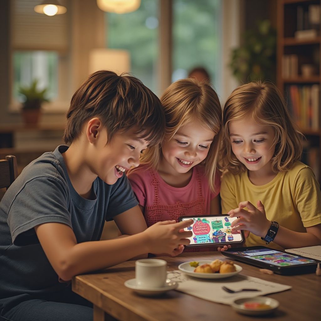 Family gaming session